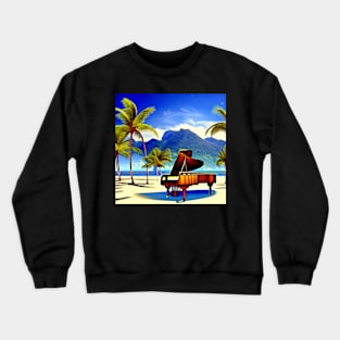 Piano On The Beach Crewneck Sweatshirt